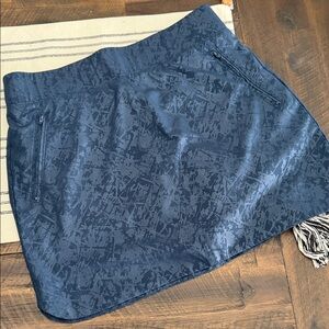 Orvis Navy Patterned Mini Skirt
